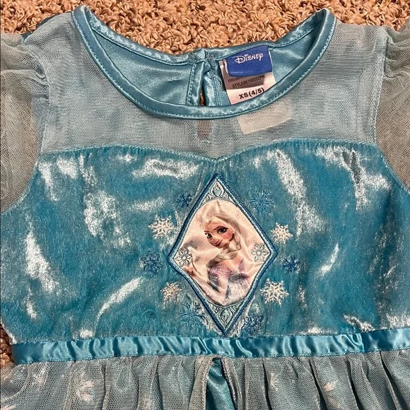 🍀6/$20 Disney Blue Frozen Elsa Dress/Nightgown - Picture 4 of 9